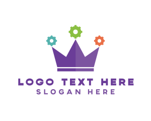 Jewelry - Colorful Gear Crown logo design