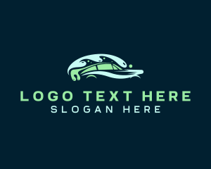Clean - Water Car Cleaning logo design