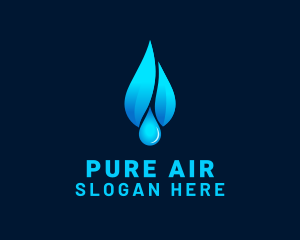 Purified Water Drop logo design