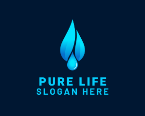 Alkaline - Purified Water Drop logo design