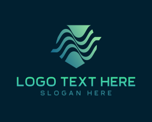 Healthcare - Technology Laboratory Waves logo design