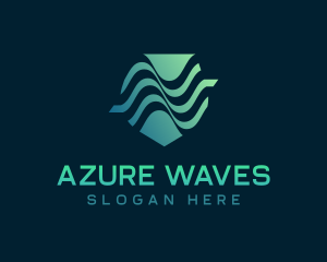 Technology Laboratory Waves logo design