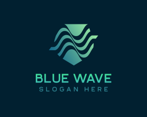 Technology Laboratory Waves logo design