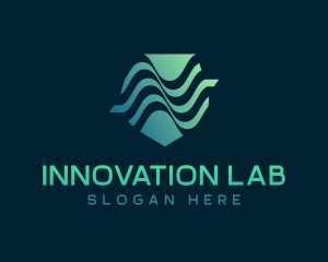 Laboratory - Technology Laboratory Waves logo design