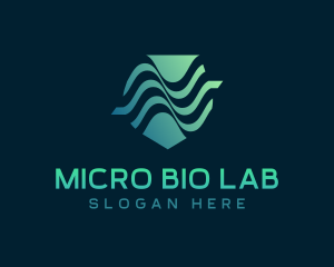 Technology Laboratory Waves logo design