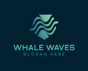 Technology Laboratory Waves logo design