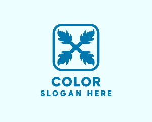 Colorful - Blue Feather Symbol logo design