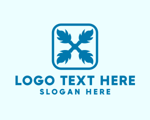 Marketing - Blue Feather Symbol logo design