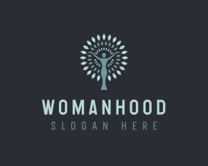 Wellness Therapy Tree Woman Logo