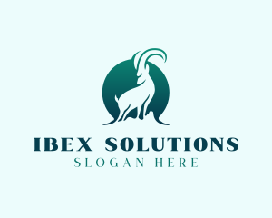 Ibex - Wild Mountain Goat logo design