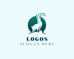 Horns - Wild Mountain Goat logo design