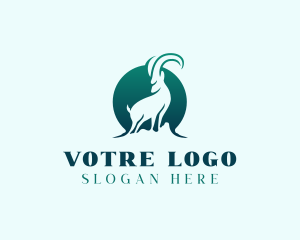 Oryx - Wild Mountain Goat logo design