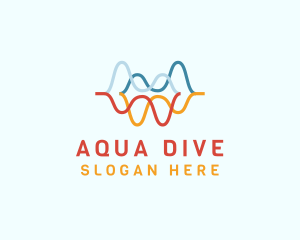 Colorful Water Wave logo design