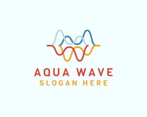 Colorful Water Wave logo design