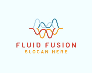 Colorful Water Wave logo design