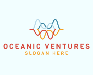 Colorful Water Wave logo design