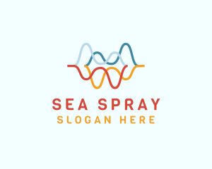 Colorful Water Wave logo design