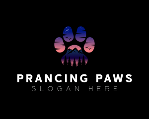 Paw Print Mountain Conservation logo design