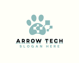 Pet Tech Paw logo design