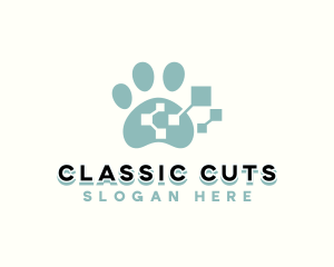 Pet Tech Paw logo design