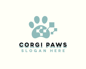 Pet Tech Paw logo design