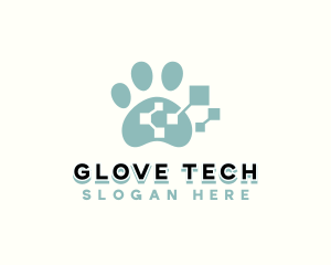 Pet Tech Paw logo design