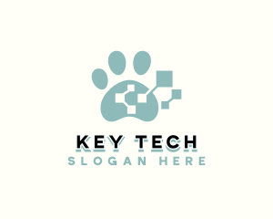 Pet Tech Paw logo design