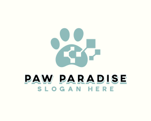 Pet Tech Paw logo design