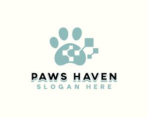 Pet Tech Paw logo design