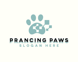 Pet Tech Paw logo design