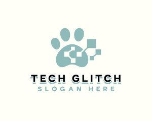 Pet Tech Paw logo design