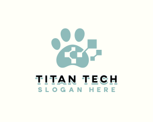 Pet Tech Paw logo design