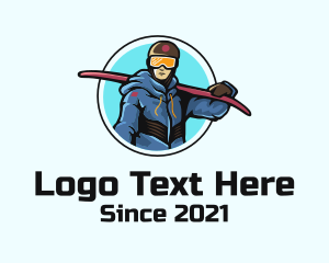 Skiing - Snowboard Snowboarder Mascot logo design
