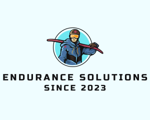 Snowboard Man Sport logo design