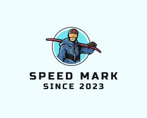 Snowboard Man Sport logo design