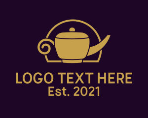 Magic - Gold Lamp Wellness logo design