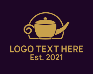 Magic Lamp - Gold Lamp Wellness logo design