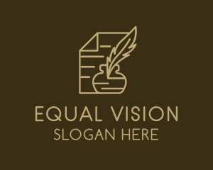 Equality - Paper Legal Contract Notary logo design