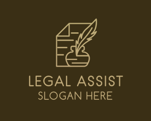 Paralegal - Paper Legal Contract Notary logo design