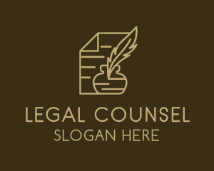 Paper Legal Contract Notary  logo design