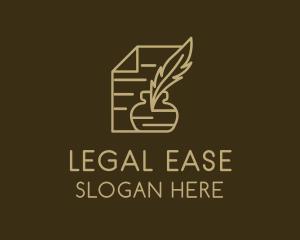 Legal - Paper Legal Contract Notary logo design