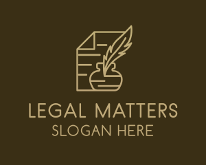 Paper Legal Contract Notary  logo design