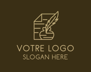 Paper Legal Contract Notary  logo design