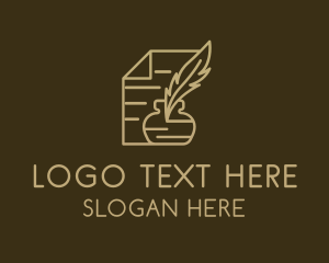 Lawyer - Paper Legal Contract Notary logo design