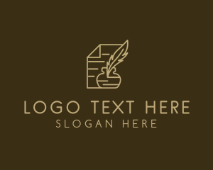 Jury - Paper Legal Contract Notary logo design