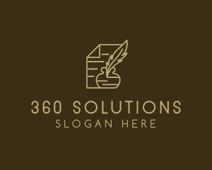 Paper Legal Contract Notary  logo design