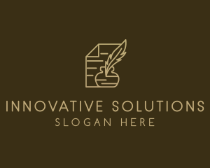 Paper Legal Contract Notary  logo design