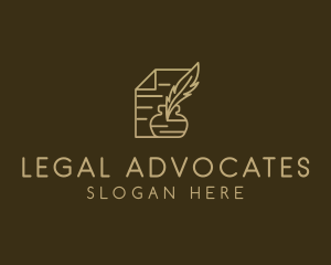 Paper Legal Contract Notary  logo design