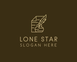 Paper Legal Contract Notary  logo design