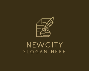 Paper Legal Contract Notary  logo design